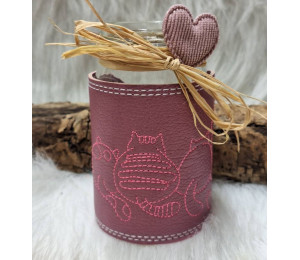 Stickdatei - ITH Mug Wrap Katzenpfoten Doodle
